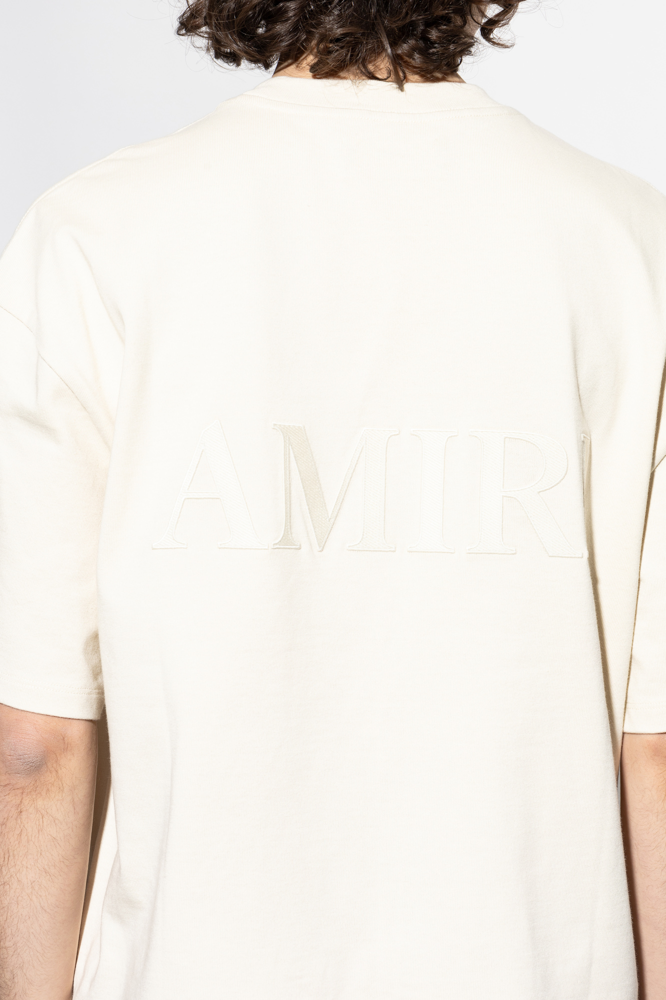 Bege T-shirt com logótipo Amiri - Vitkac Brazil